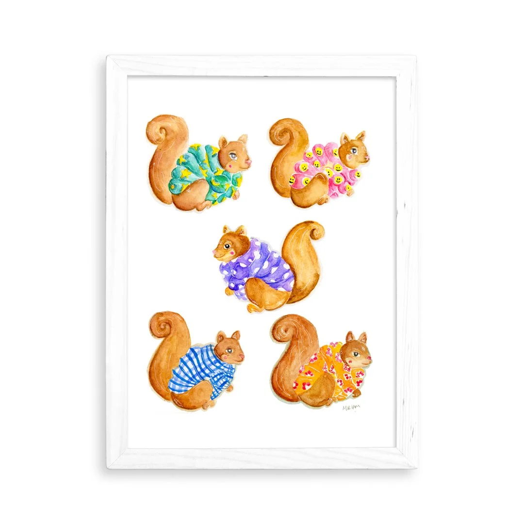 Squirrel Puffers Framed.jpg