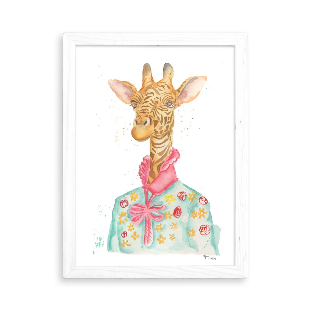 Giraffe Flower Coat Framed.jpg