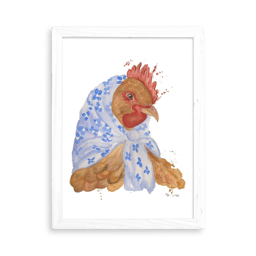 Babushka Chicken Framed.jpg