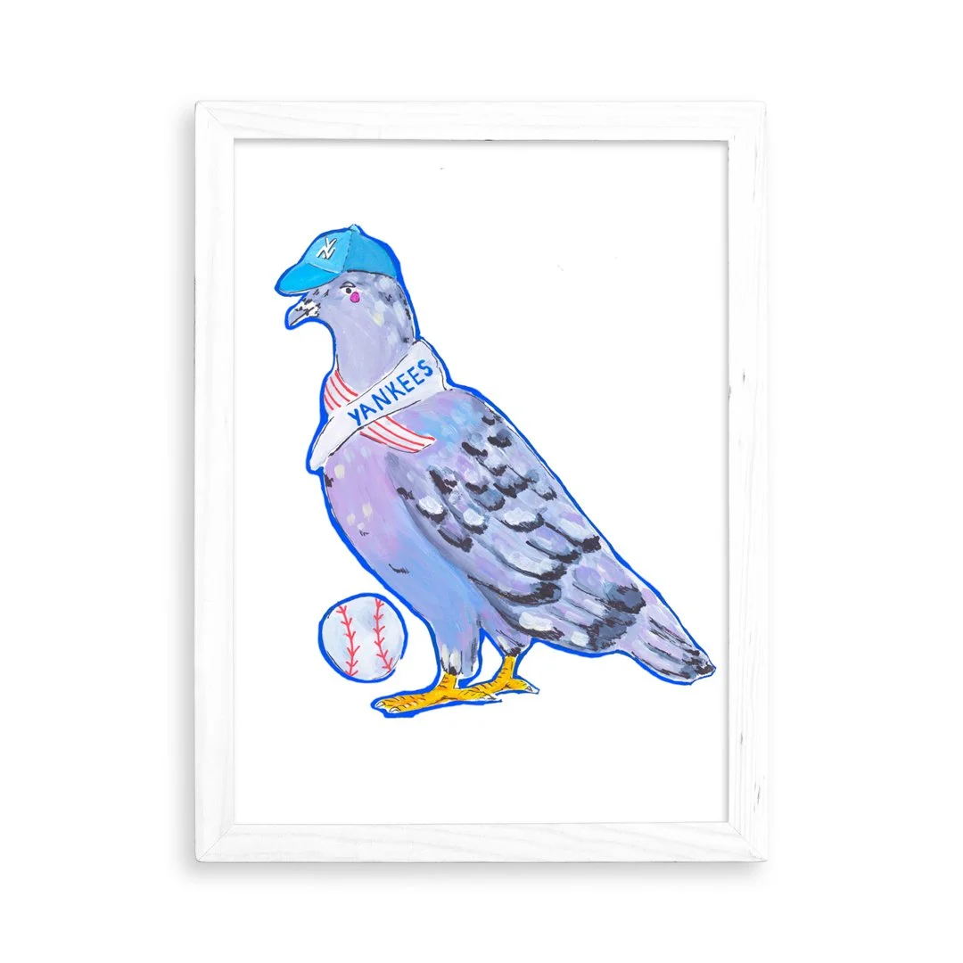 Yankees Pigeon Babe Framed.jpg