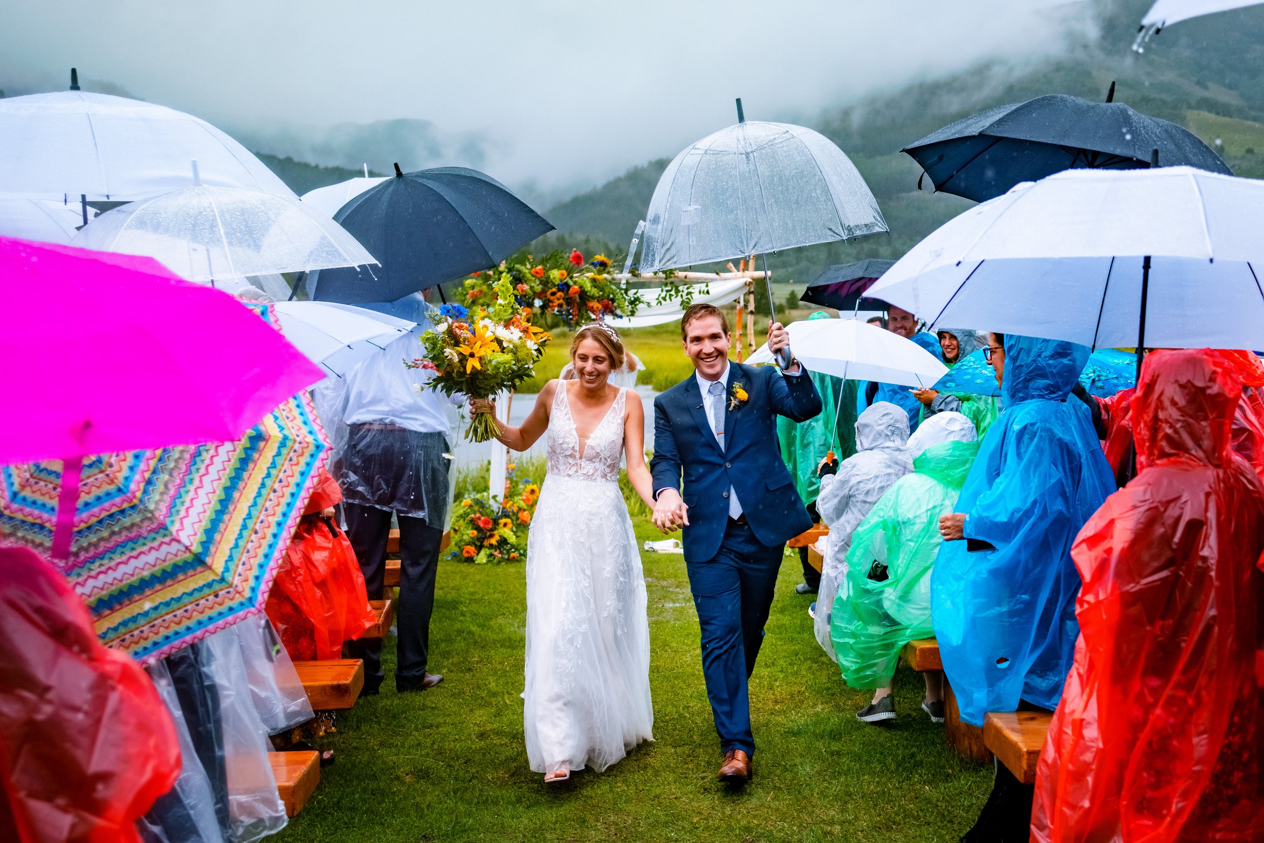Mountain Rainy Wedding