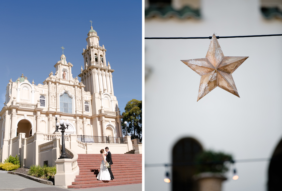 Elena and Jake's Wedding | St. Vincent's School for Boys Blue Gold and Peach Romance