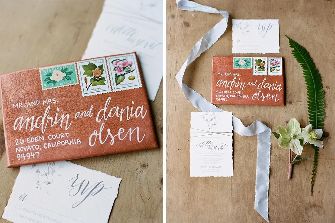  Rustic Scandinavian Styled Wedding: Paper Goods + Calligraphy: Sweet + Crafty // Photography: Josh Gruetzmacher // Venue: Chalk Hill Clematis // Planning: Be Hitched Event Planning + Design // Florist: Chestnut &amp; Vine Floral Design // Wedding Dress: Elise Hameau from LOHO Bride // Bride’s Shoes: Bryr Clogs // Hair + Makeup: Fox &amp; Doll // Groom’s Suit: The Black Tux // Catering: Quince // Cake: The Whole Cake // Table Top Rentals: Frances Lane // Furniture Rentals: Bright Event Rentals // Jewelry: Melissa Joy Manning // Linens: La Tavola Linens // Ceramic Vessels: Gerhard Ceramics 