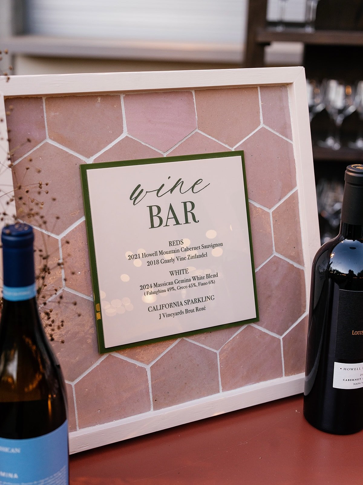When you have the idea to literally tile and grout the bar signs and the bride says yes!! This is what dreams are made of&hellip; or at least mine are. 

Planning and design: @asavvyevent 
Floral design: @vignetteflorals 
Photography: @garrettrichard