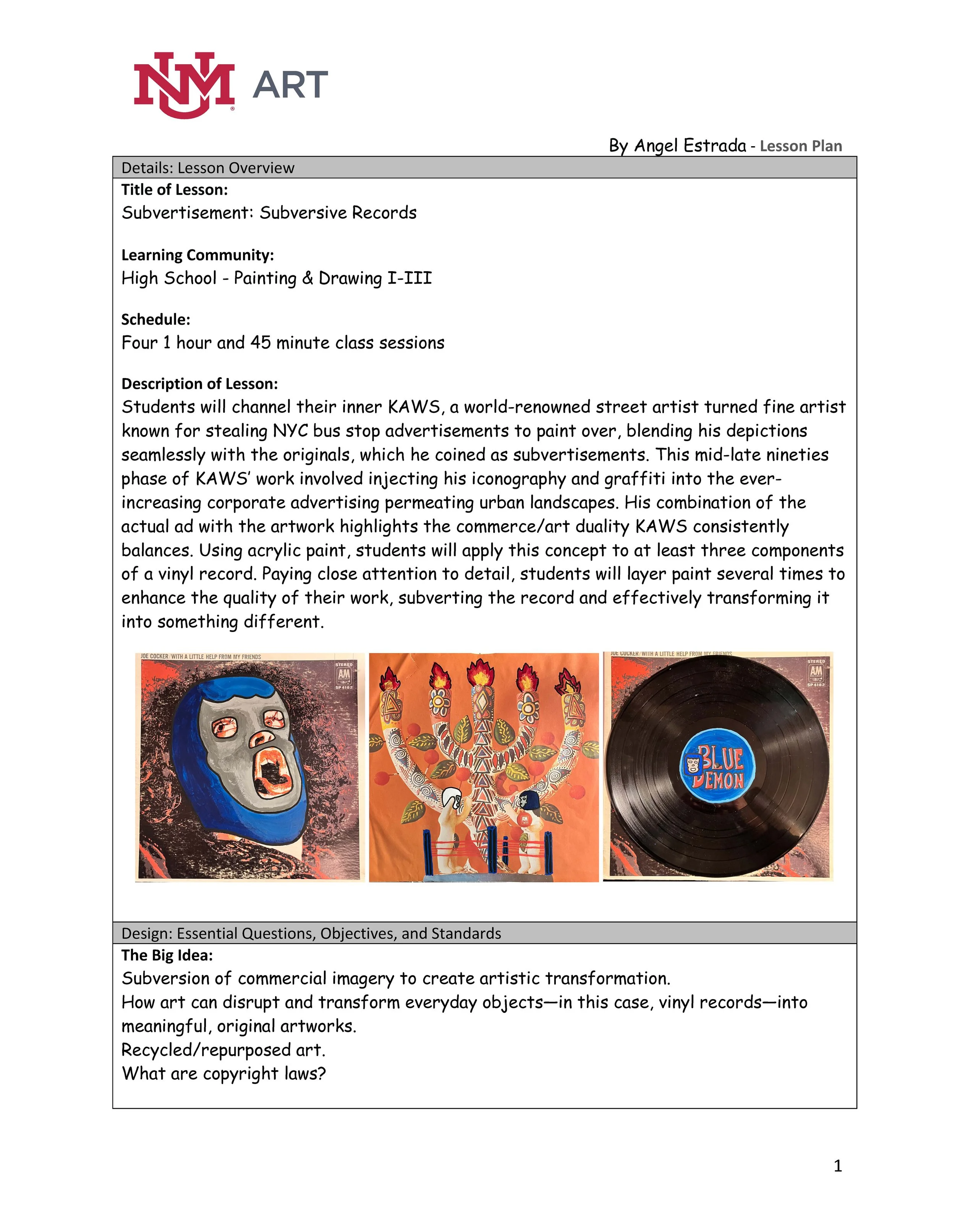Subvertisement Lesson Plan