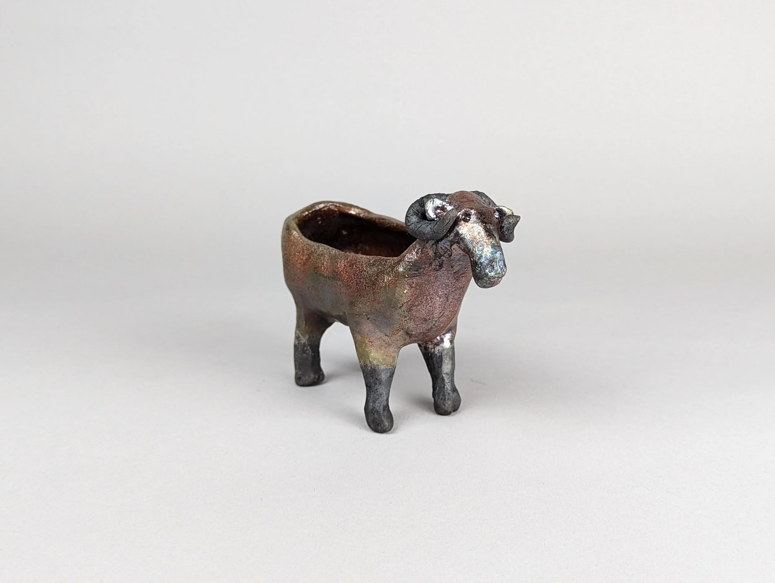  Raku Welsh black ram £45 