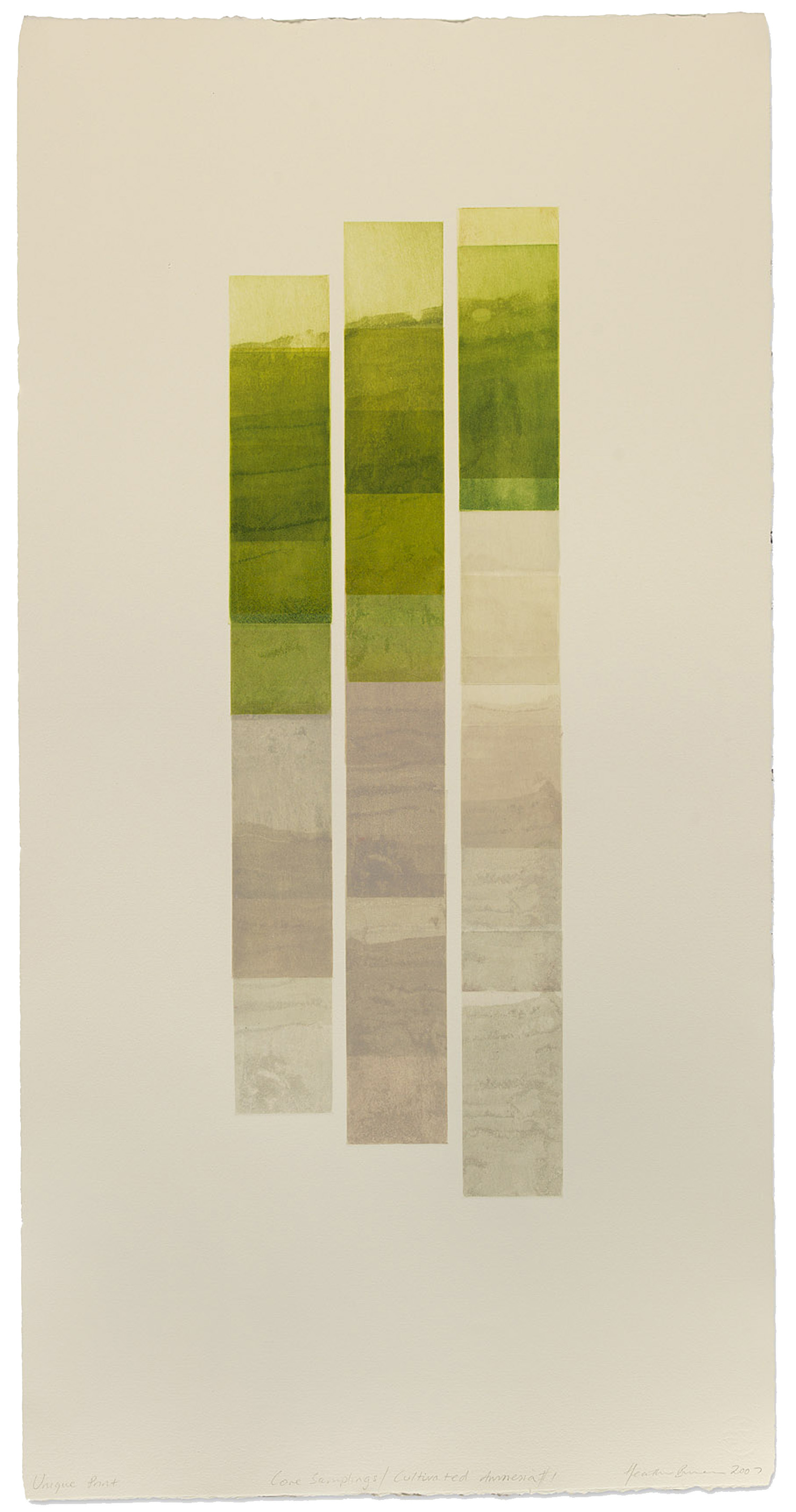 Core Samplings/ Cultivated Amnesia #1 etching 2008