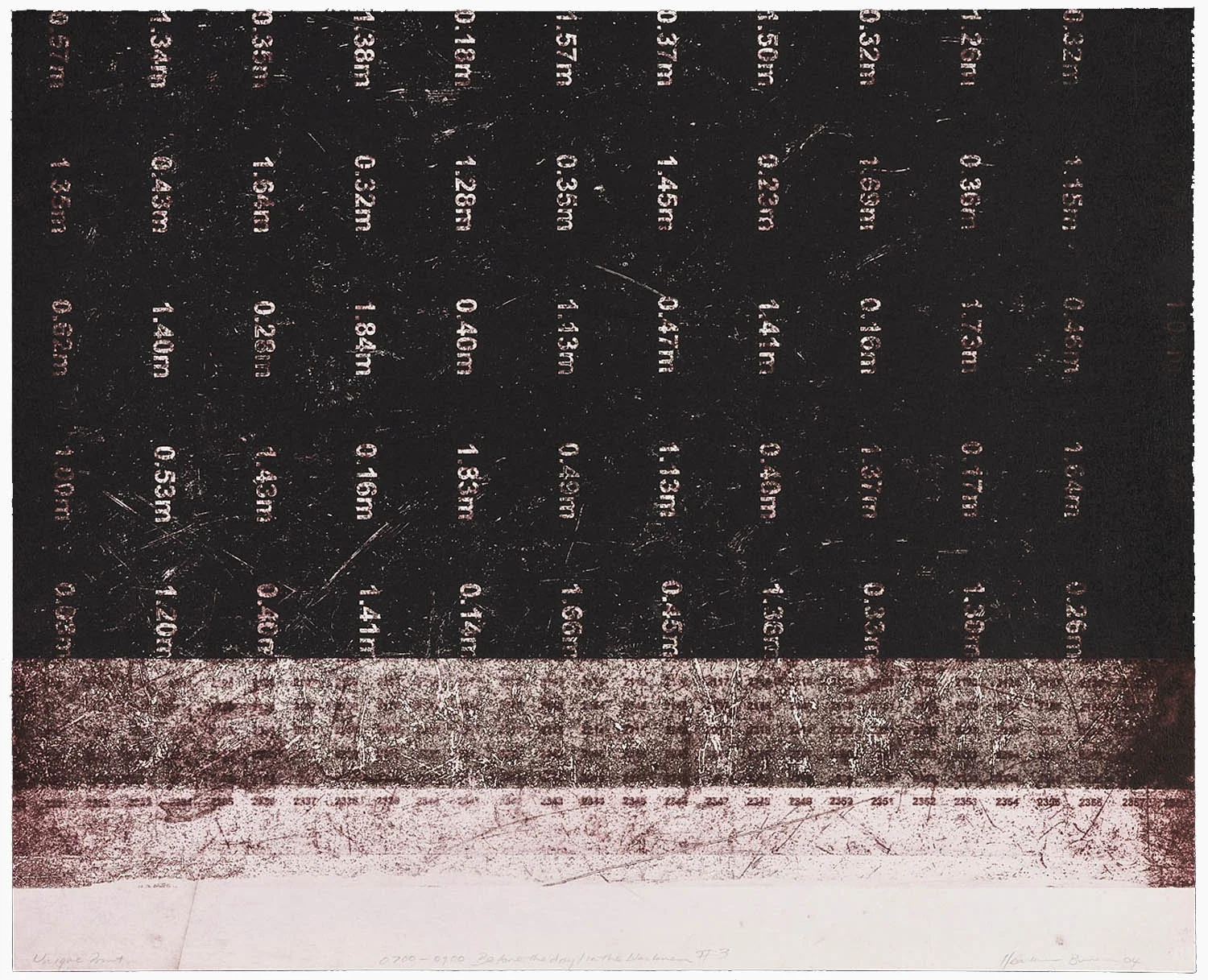 0700-0900 Before the day / in the blackness #3 multiplate colour etching 2004 Unique print