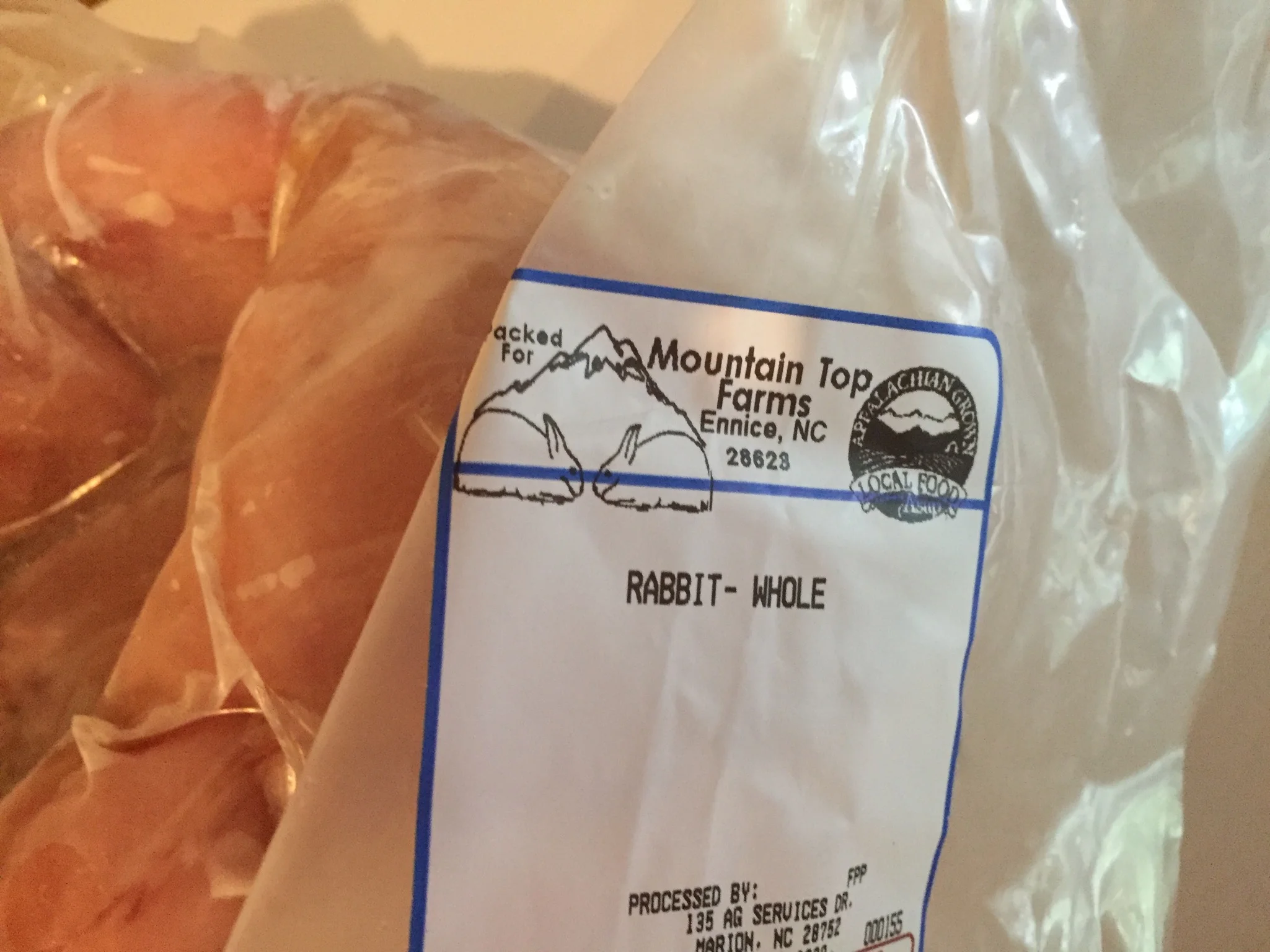 Whole Frozen Rabbit