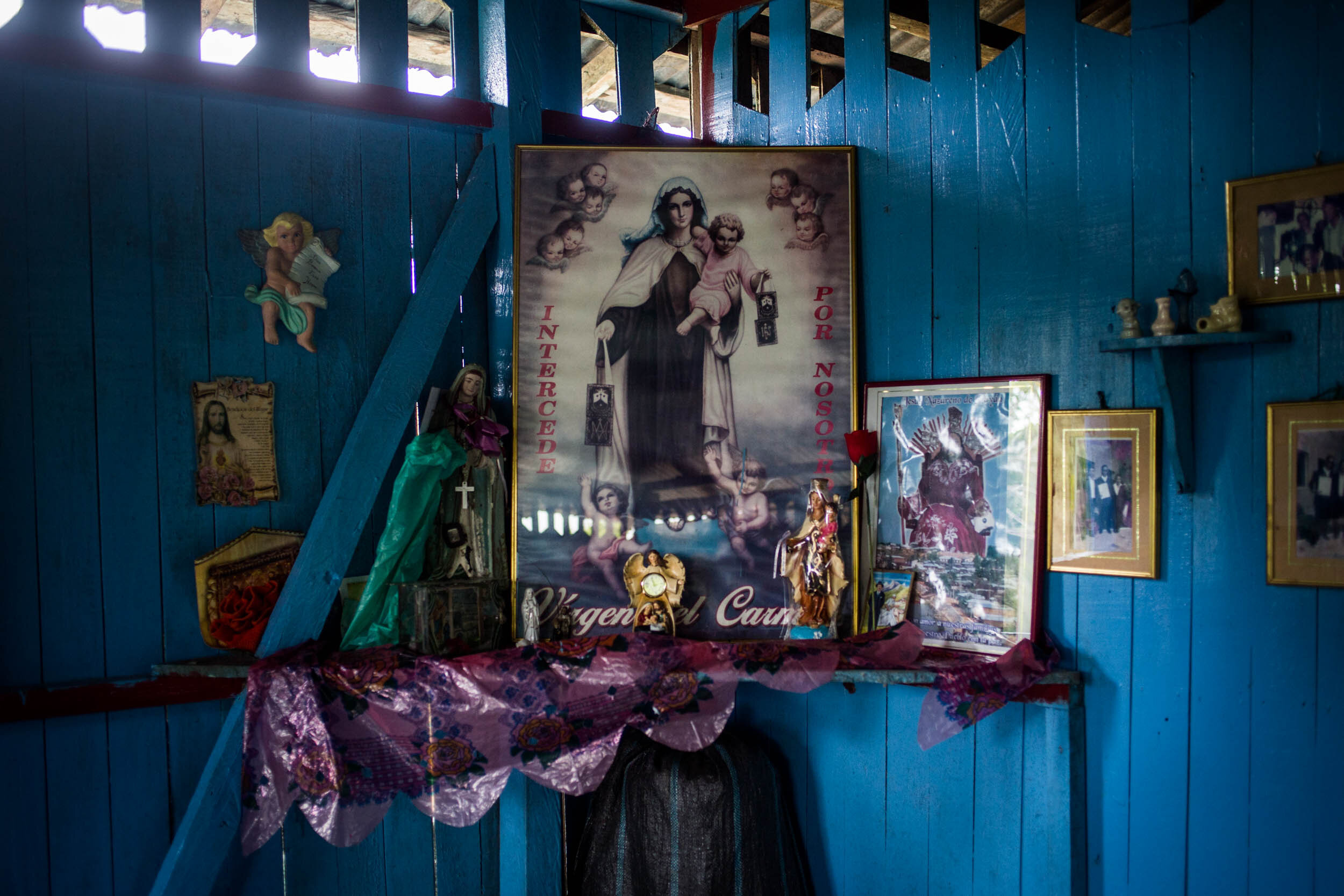  Inside the house of one of the villagers. 