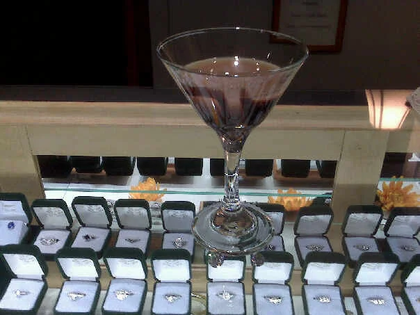 Chocolate Martini and Diamonds? Can it get any better?