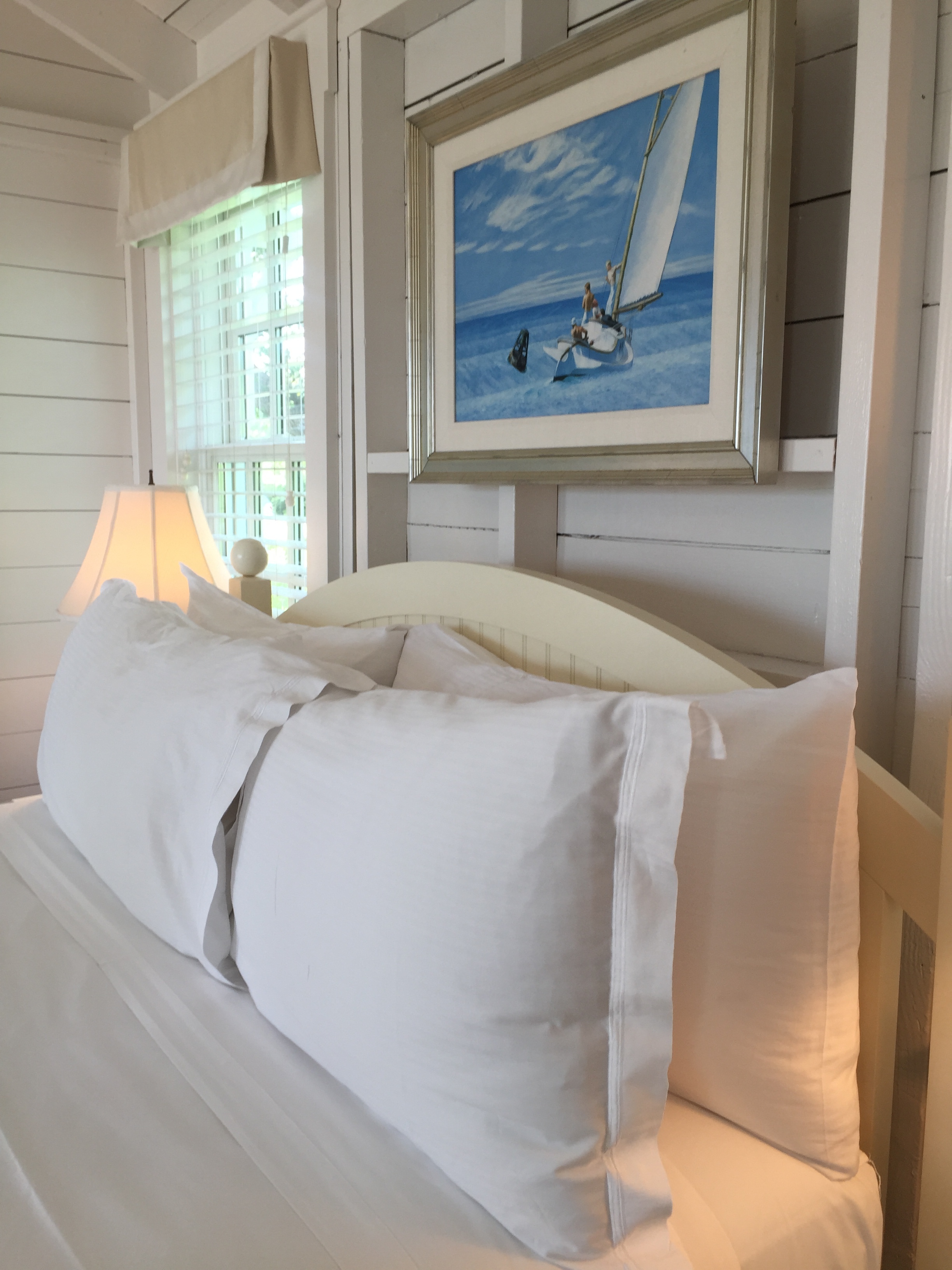 Ahhhh a bed dressed in crisp white sheets was already calling my name.