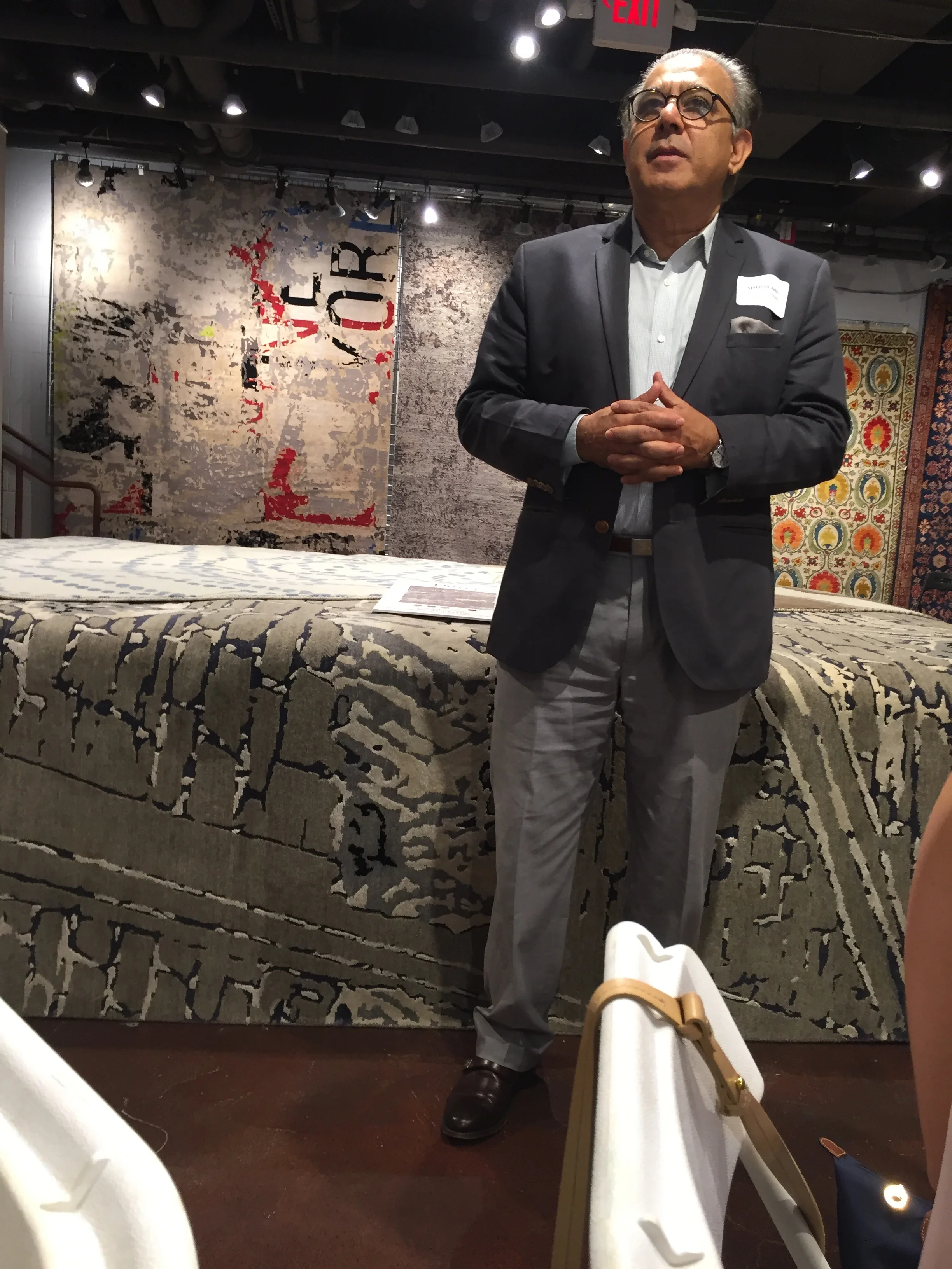 Mahmud Jafri, Owner of Dover Rugs hosted the event in his Boston Store.