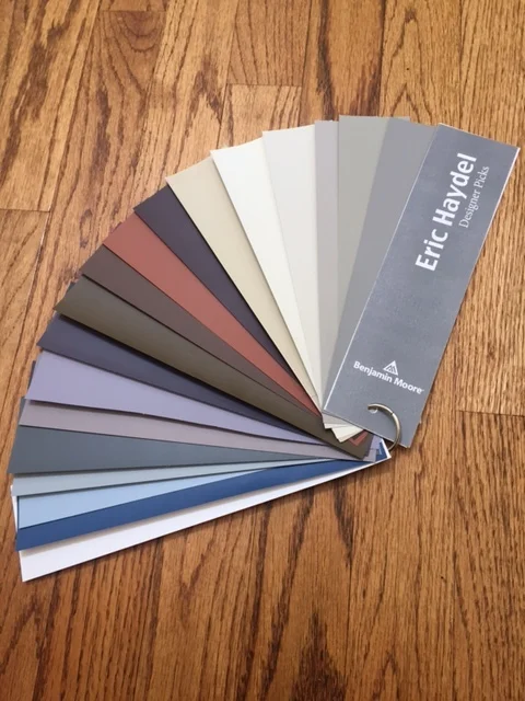 Eric worked with Benjamin Moore to select paint colors that complement his collection.