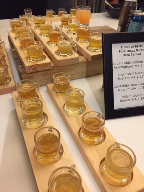 At another table, flights of local beers were available for sampling.