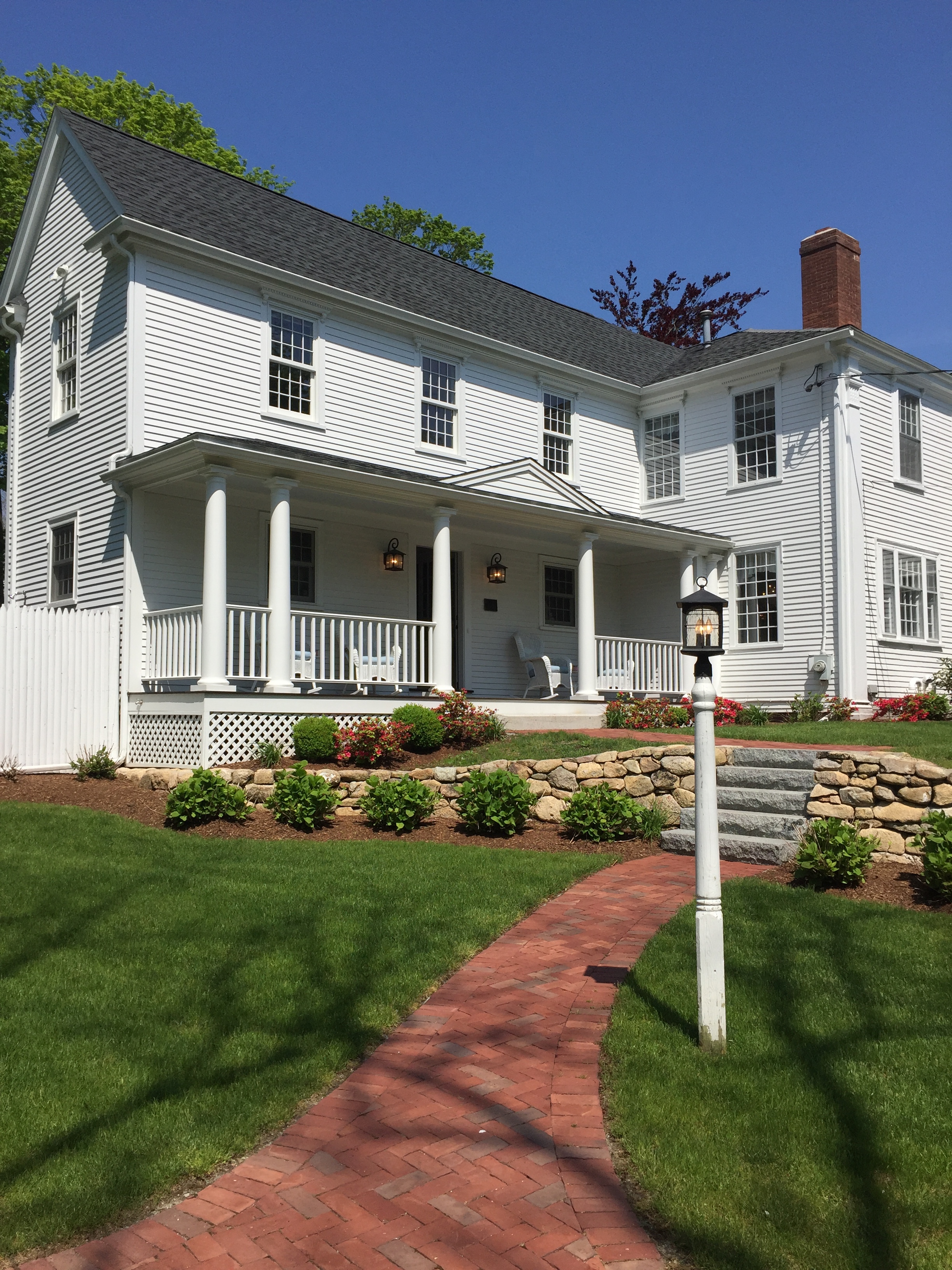 To make the home more conducive to their family’s needs, the Whites had an addition, complete with farmer’s porch, added off the back of the home. What a perfect spot to enjoy a glass of iced tea or wine while watching passers-by head to the nearby beach.