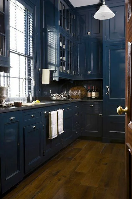 navy blue kitchen cabinets dark wood floor .jpg