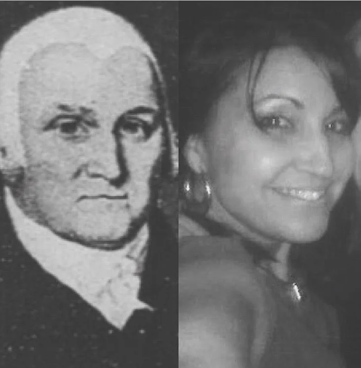 An older version of Dr. Elisha Story, vs the opening photo and moi! Now i understand where my profile came from! DNA is amazing.