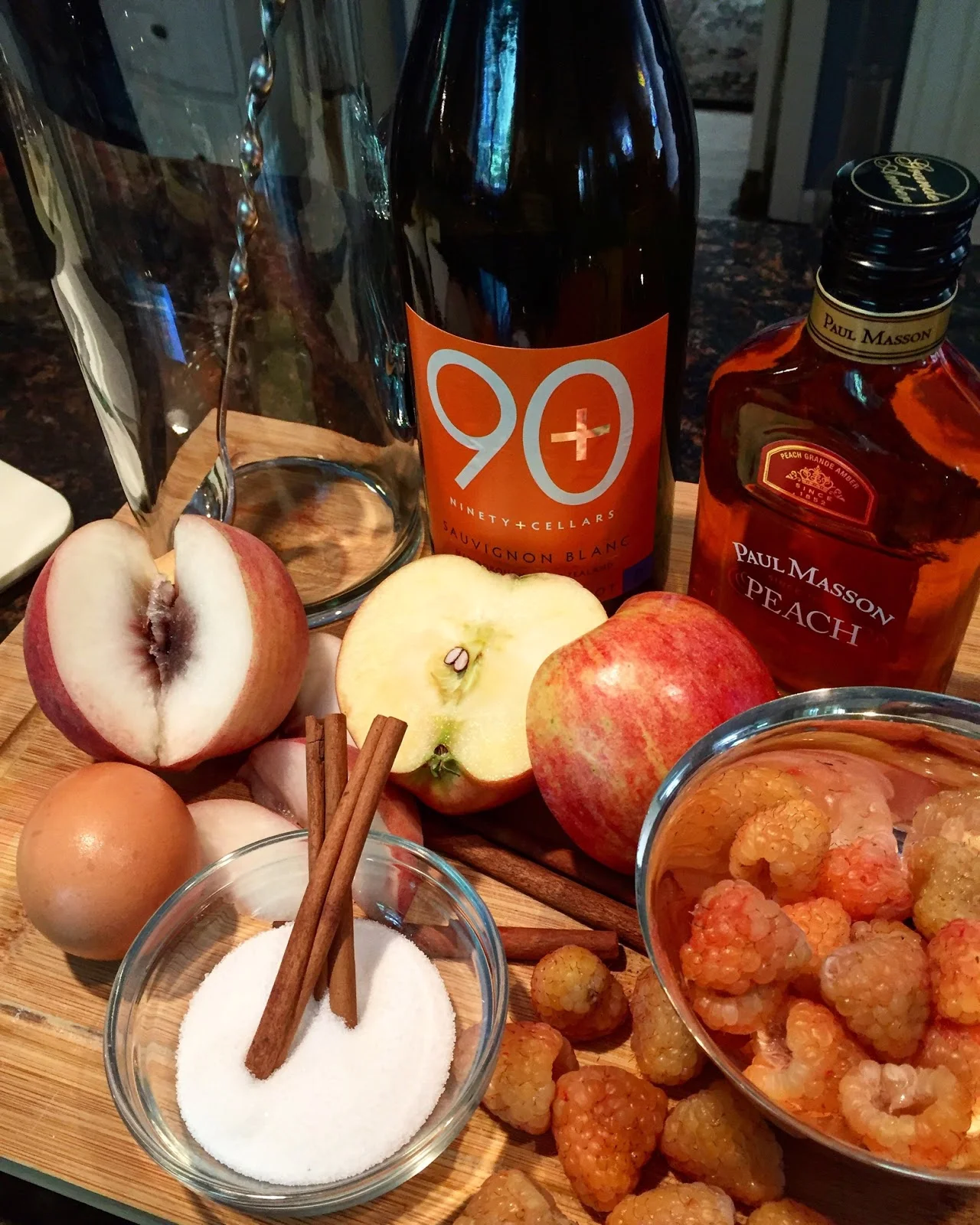 A New England Fall Cocktail Recipe - Apple and Peach Sangria