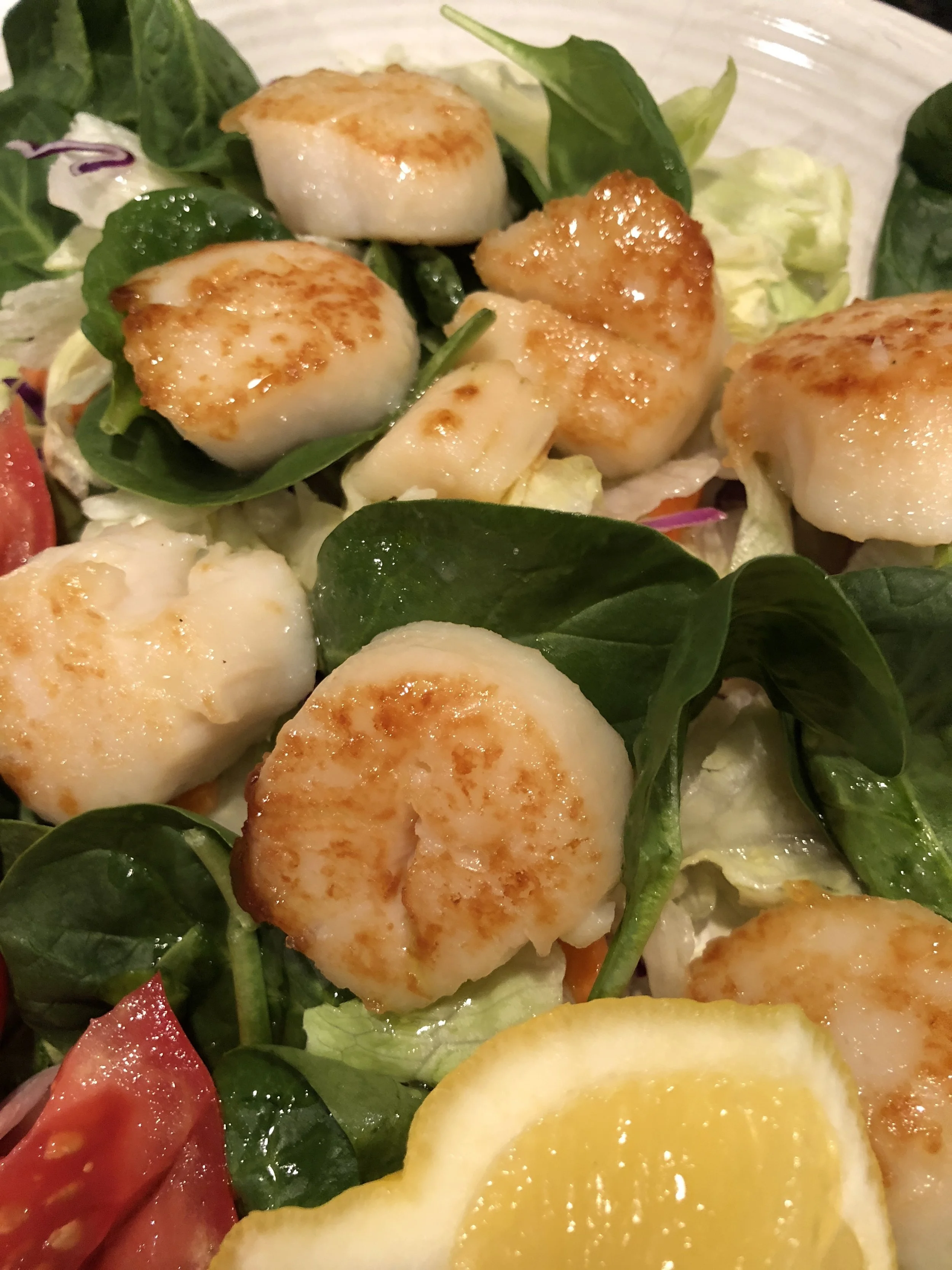 How To Make Sautéed Scallops over a salad