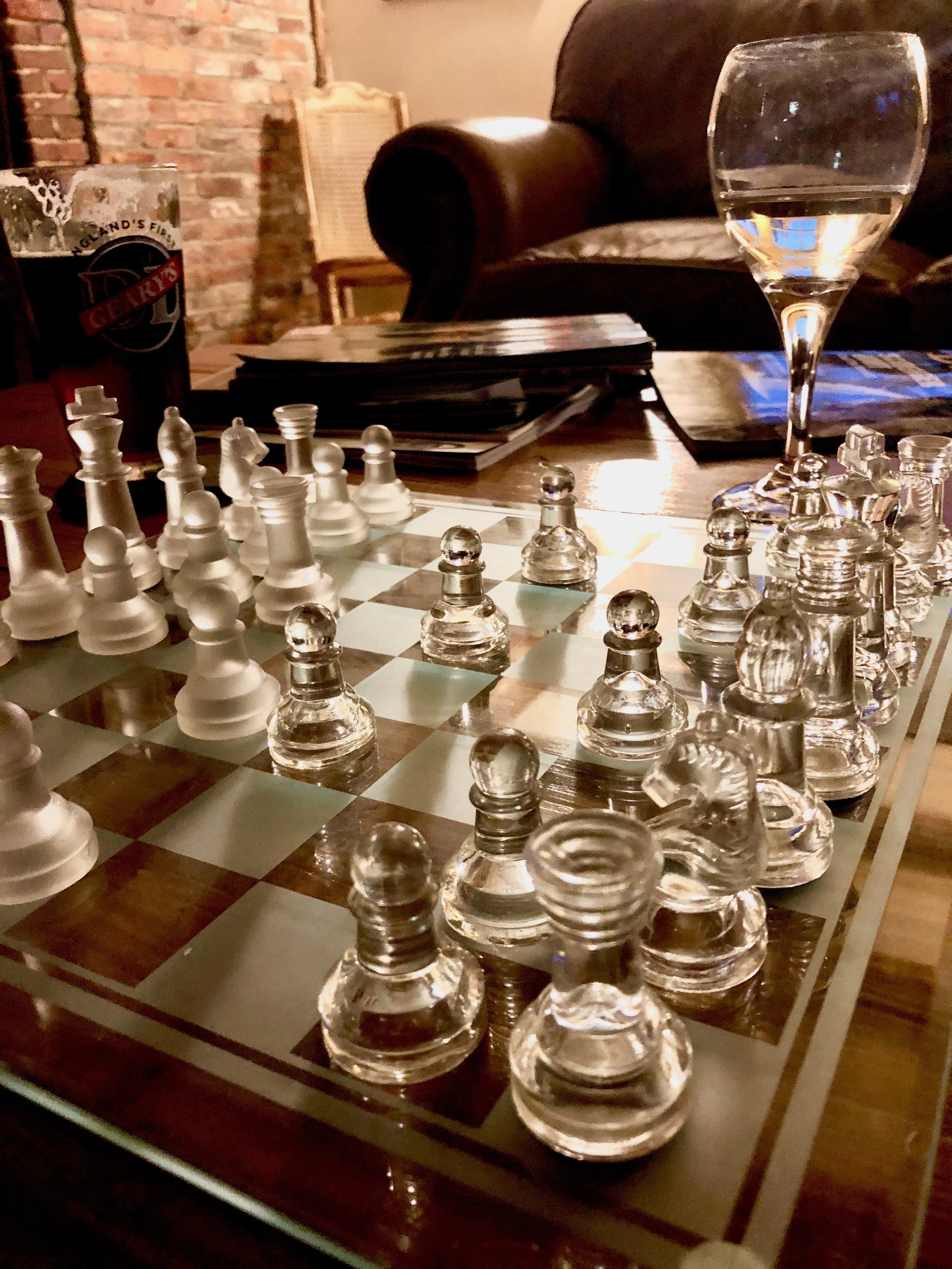 Playing chess is something my husband and I like to do on a rainy night or when we just want to relax. Having played chess all over the world during our travels, I have to admit, playing with this glass chess set was a lot of fun since I am used to using wood, plastic, or metal.