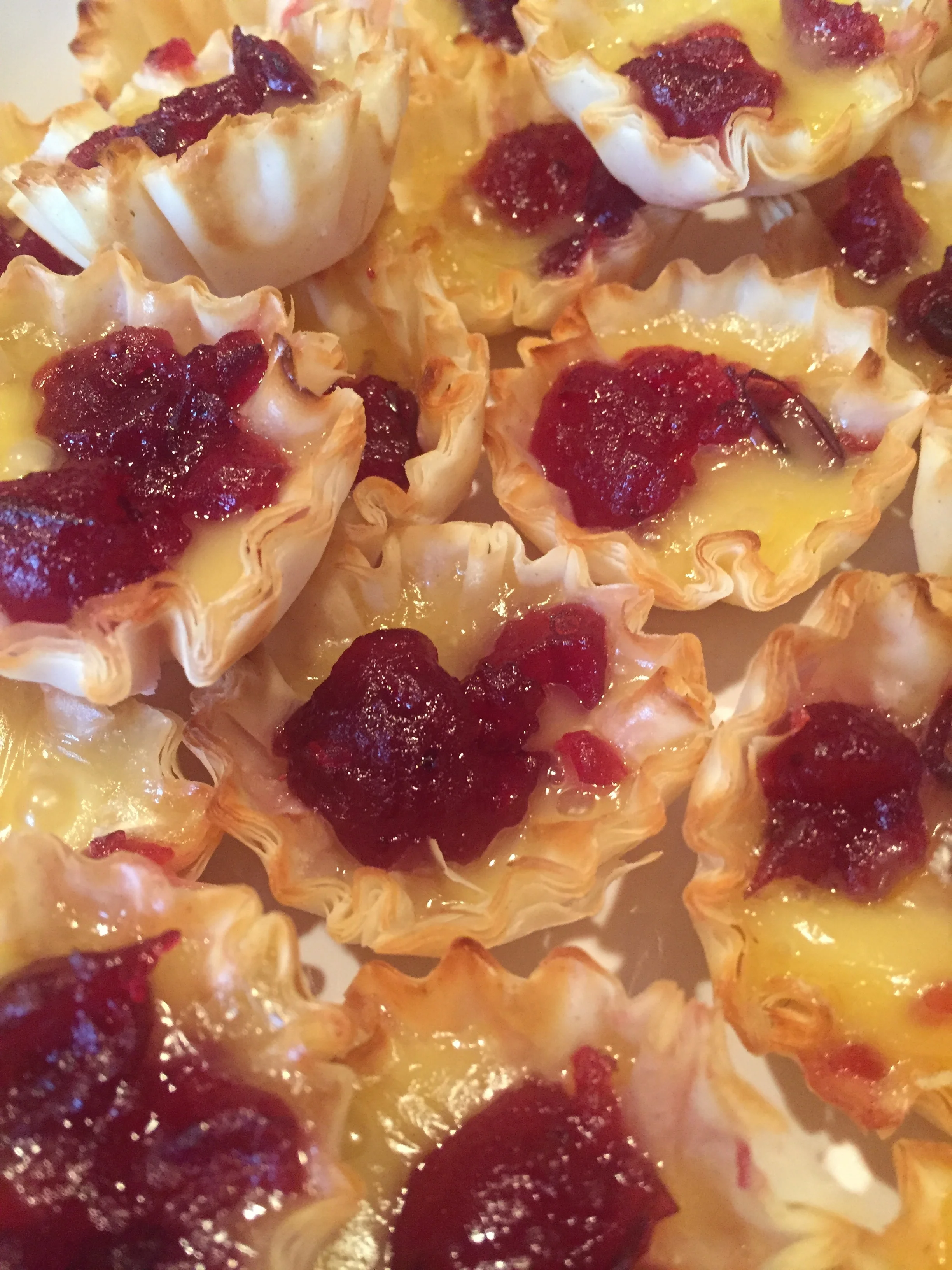 Brie and cranberry tartlets .jpg