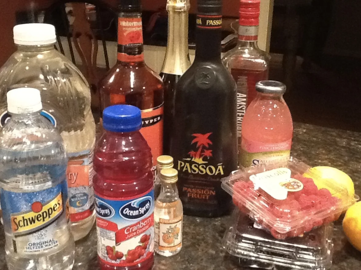 When I decide to create a cocktail, I first pull a lot of different items together that a feel will blend well together then I start creating different blends.I can assure you that many of the cocktail blends are poured down the drain before I find the right drink recipe for a party or special event.