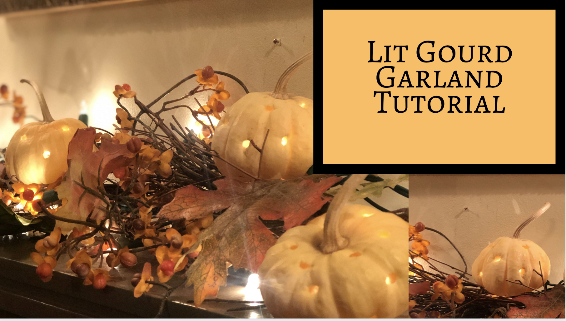 A tutorial on how to make a lit gourd garland