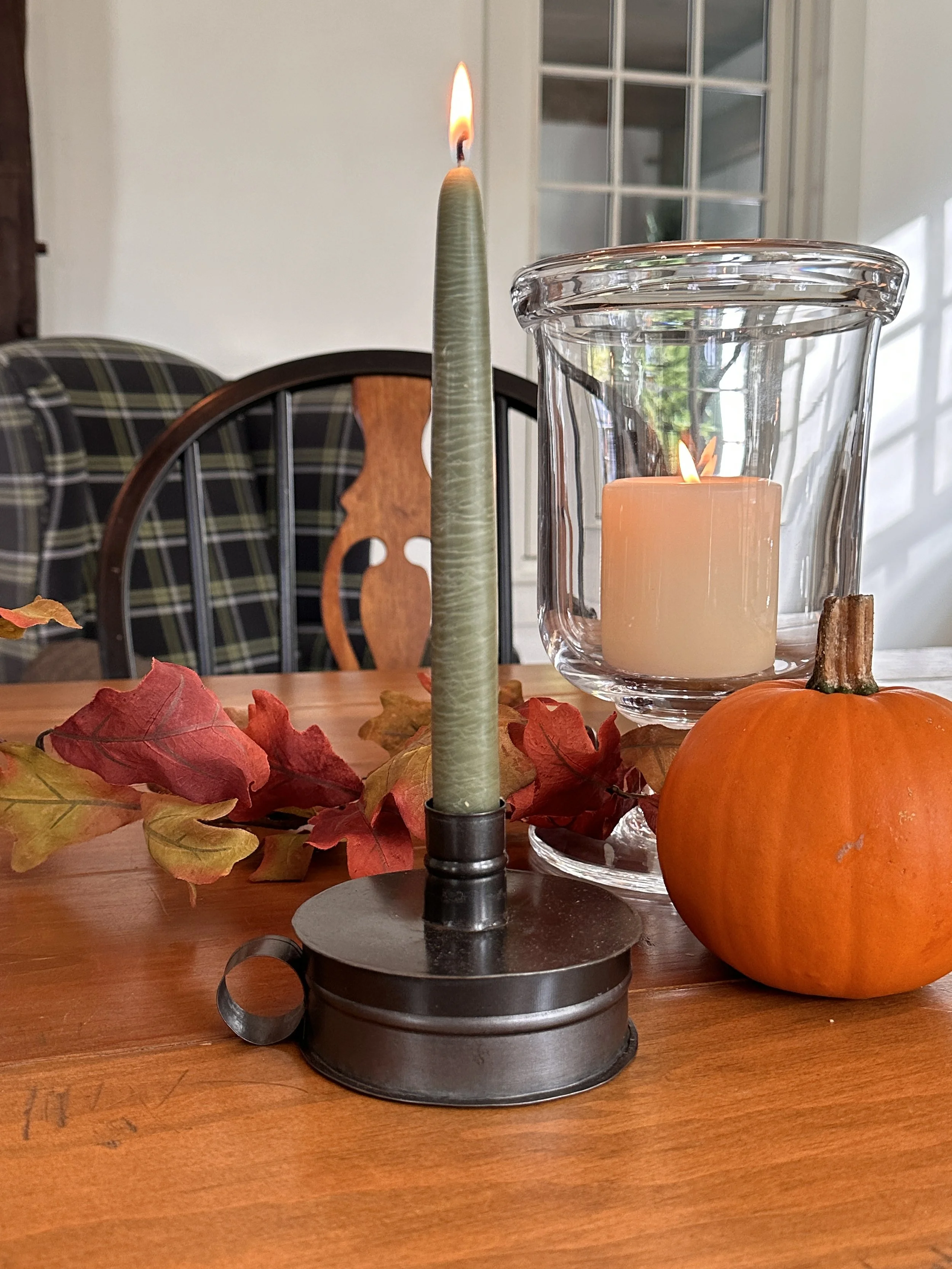 Tinder box candle holder Colonial Style New England Style .JPG