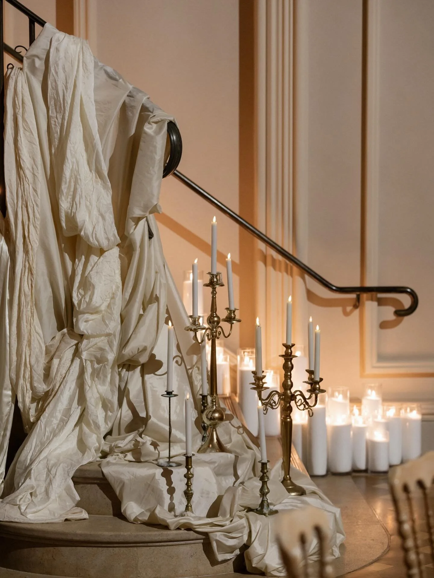 Decadent vintage taffeta, old world candles &amp; The Eveleigh for the win ✨✨✨

Bride @alanahbekiaris 
Design &amp; styling @bohemian_blooms 
Gown @normaandlili 
Photography @georgejohnphotography 
Videography @treelife_films 
Content creators/social
