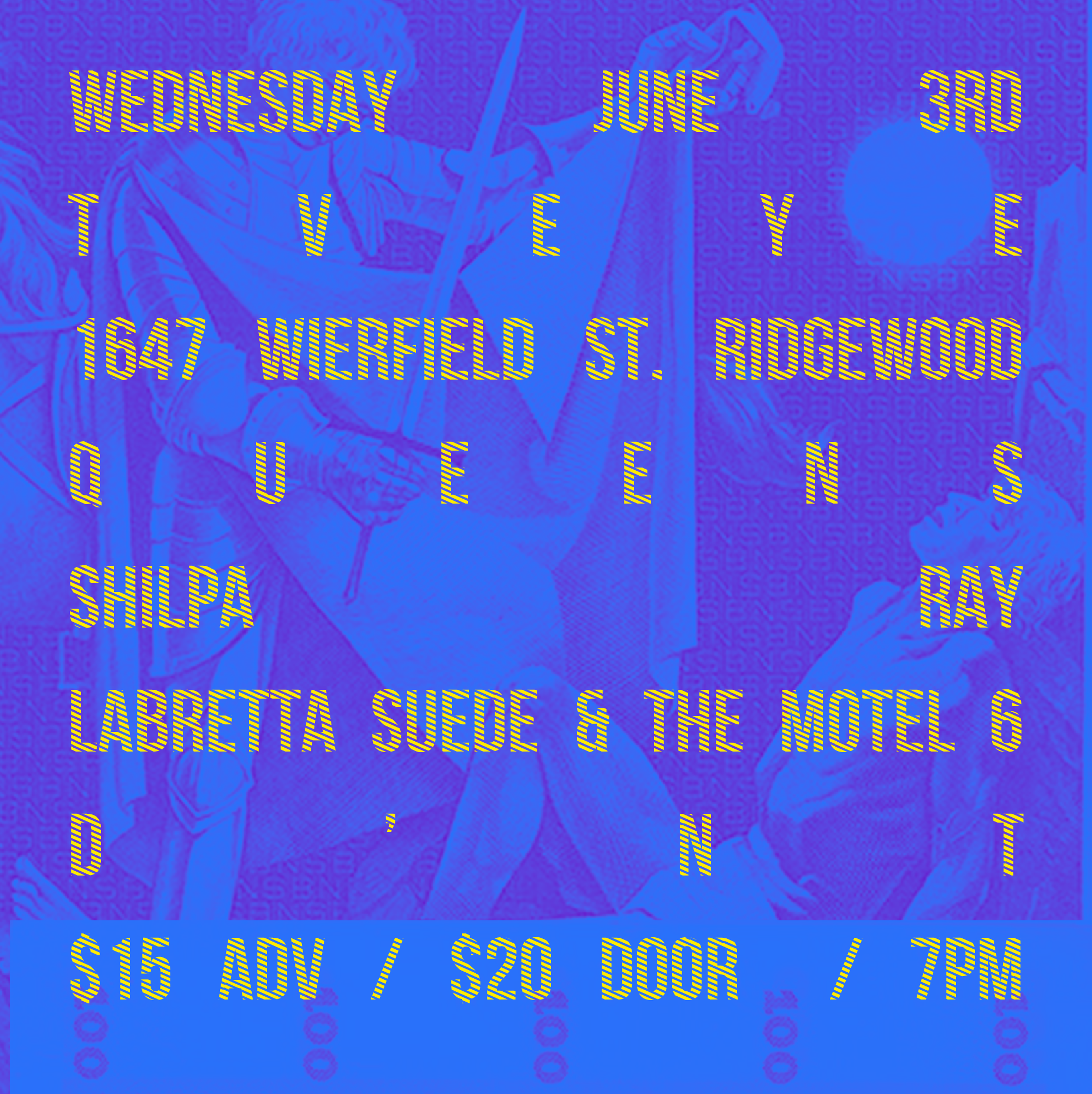 6/3/26 at TV EYE  // Shilpa Ray + Labretta Suede &amp; the Motel 6 + D'NT  