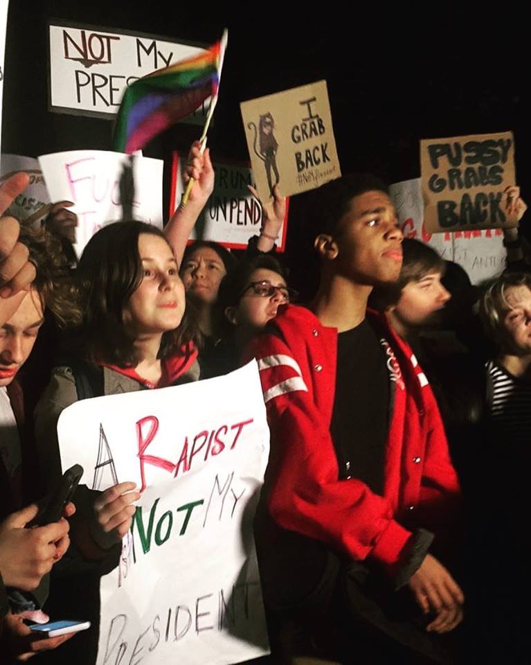 Kids Protest at Columbus Circle in NYC. Credit: Sari Rosenberg