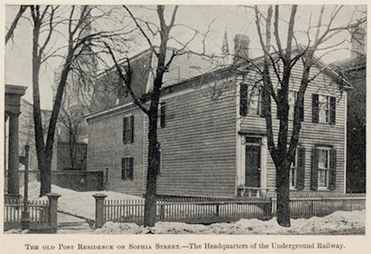 One of Rochester's Underground Railway centers was the home of Amy Post, with whom Julia corresponded from Alexandria. Photo from the collection of the Rochester Public Library.