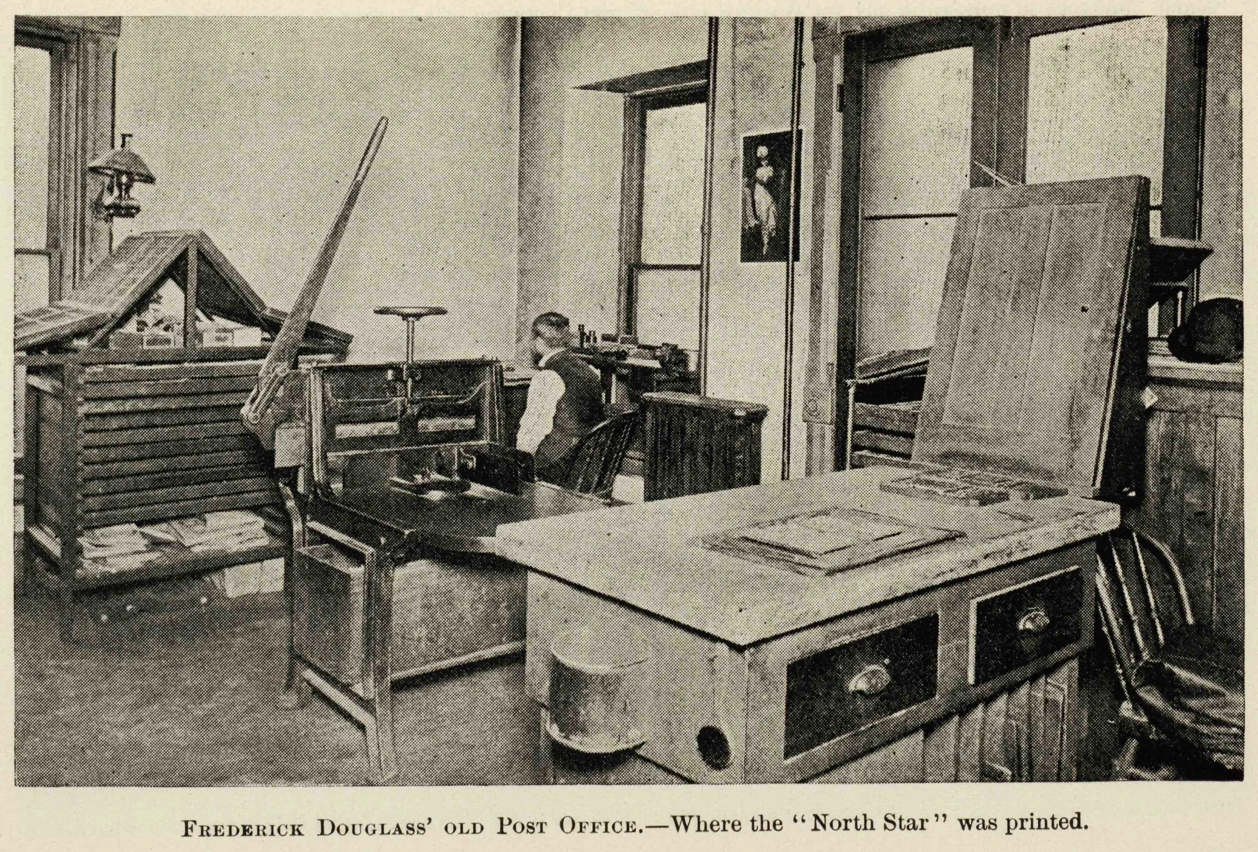 Photo of North Star office, 1893 (after publication ceased), Rochester Public Library Local History Division