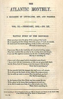 Ward Howe originally published the poem anonymously (as most female poets did), but her authorship became known soon after.