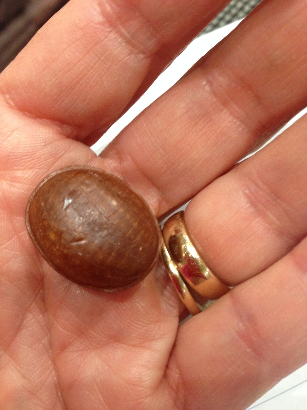 A sorghum drop, which has a molasses-y taste.
