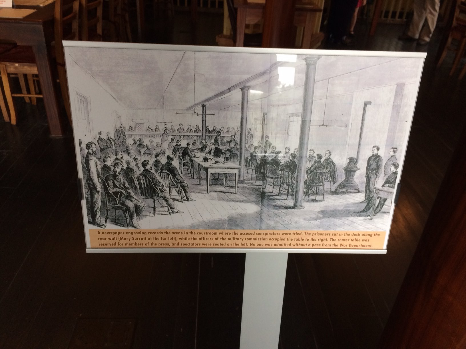 The courtroom--although this drawing does not show, according to the Evening Star, "the many ladies, some of whom have been present nearly every day the trial has been in progress."