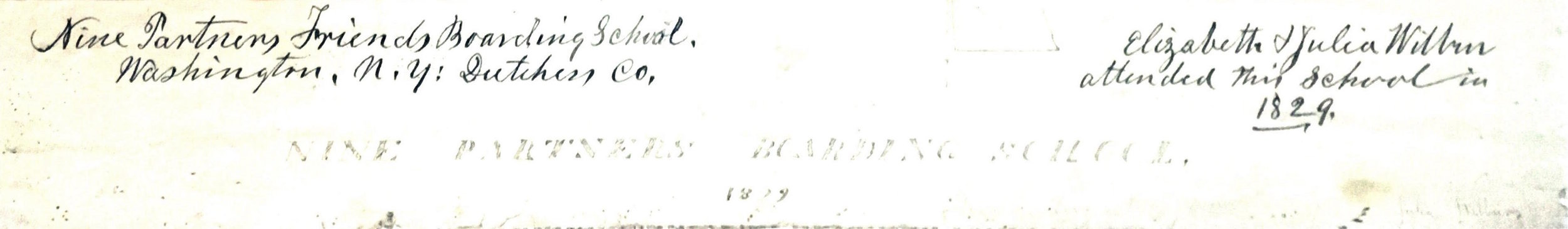 The bottom right, almost invisible, has Julia's original byline, with a later annotation in clearer writing. Courtesy of Oakwood Friends School.