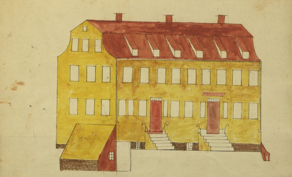 Not to take away from Julia's artistry, but we are seeing a common theme in this 1816 rendition by another student. Courtesy of Oakwood Friends School.