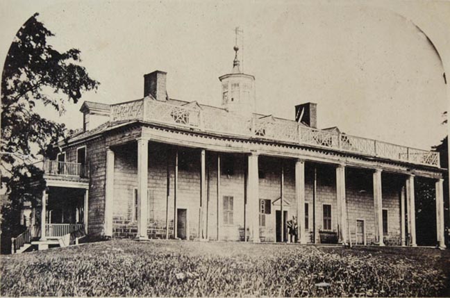 Mount vernon as it looked in the 1850s, when the Mount Vernon Ladies Association purchased it.