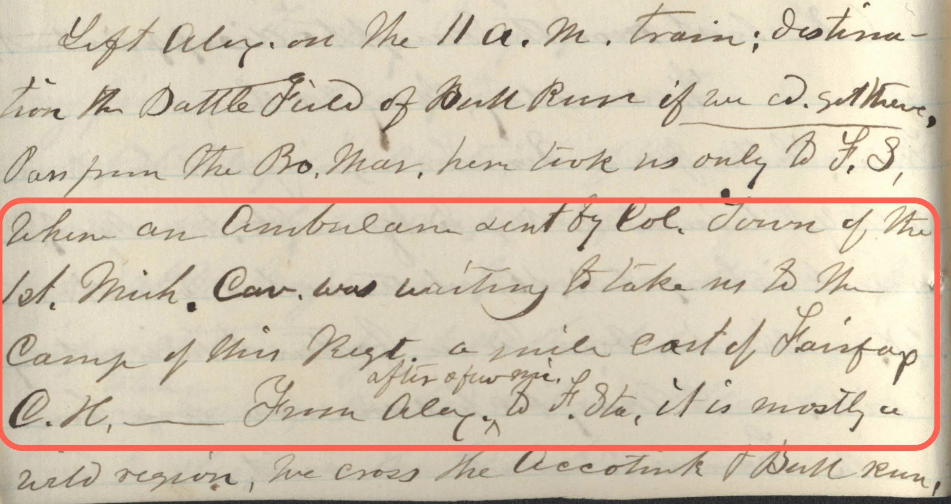 Julia Wilbur diary (original in Quaker & Special Collections, Haverford College), May 20, 1863