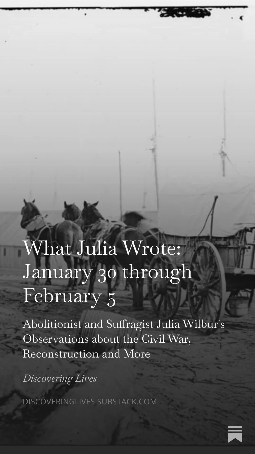 What Julia Wrote: January 30 to February 6