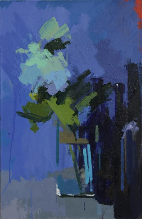 Blue Hydrangeas and bottles 1400.jpg