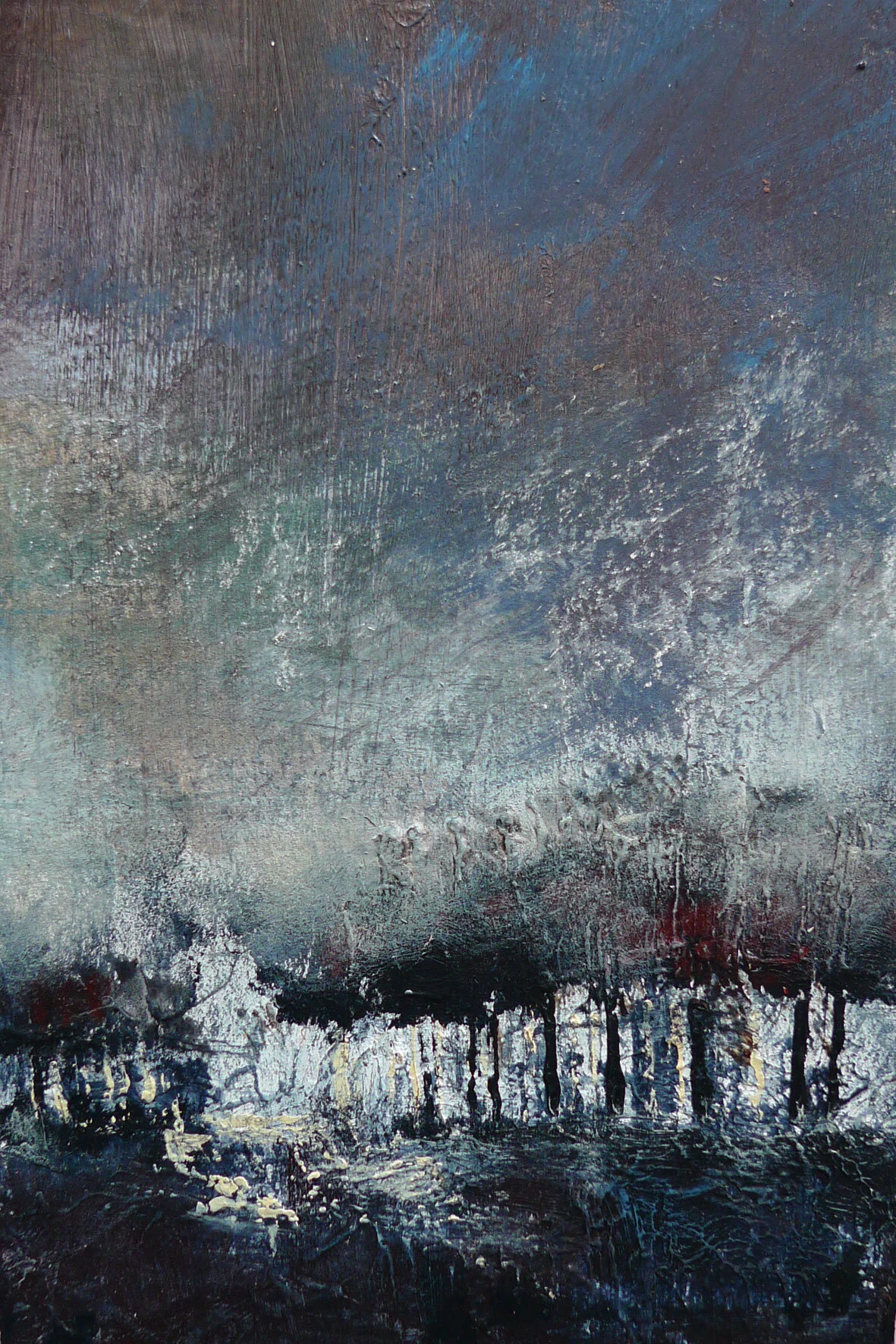 Suzanne  Riley - Simon Ledson Trees 15x10cm acrylic on paper.jpg
