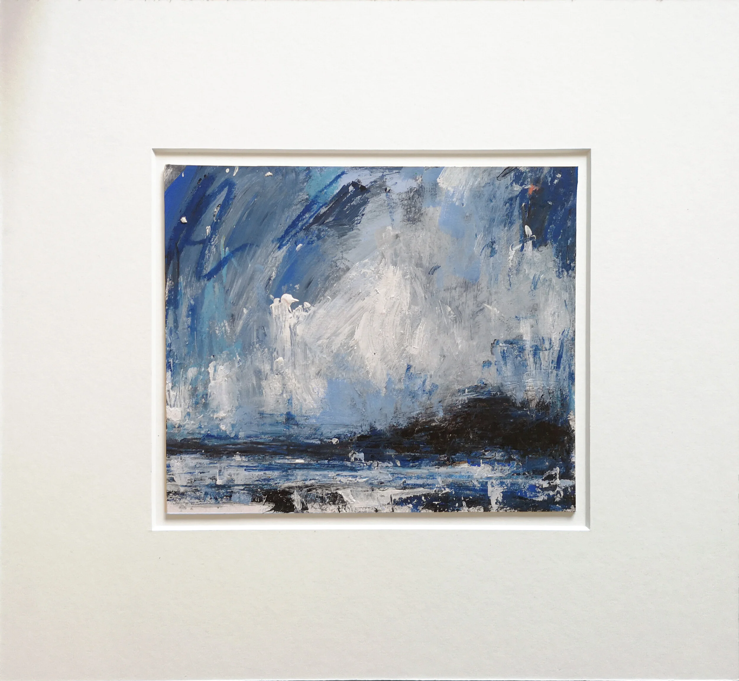 The Coast, A Study in Blue with mount mixed media on Fabriano Paper 15.5cm x 18.5cm £450.jpg
