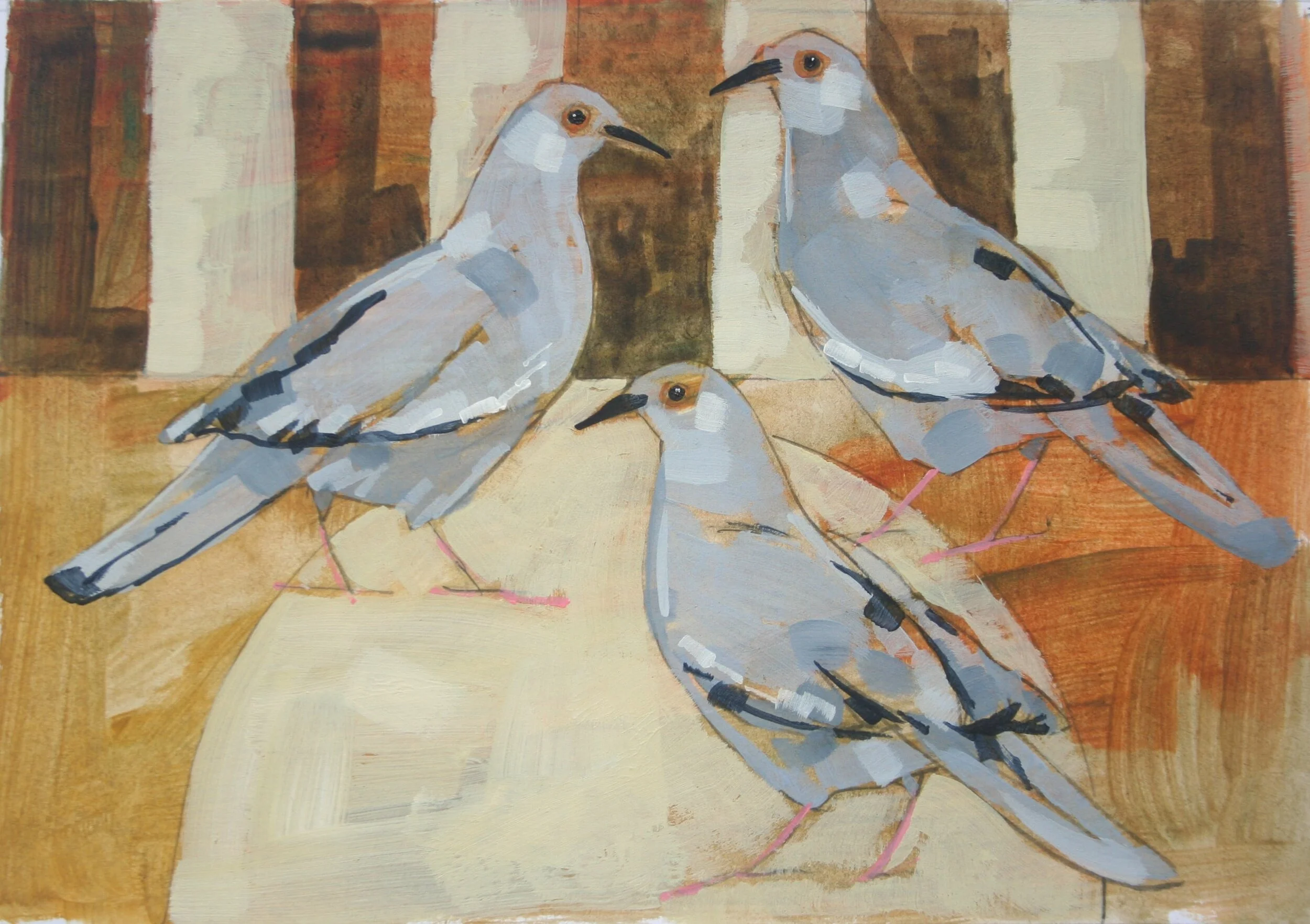 Christopher Rainham Doves 10.5x15cm acrylic on 300gsm paper £50-min.JPG