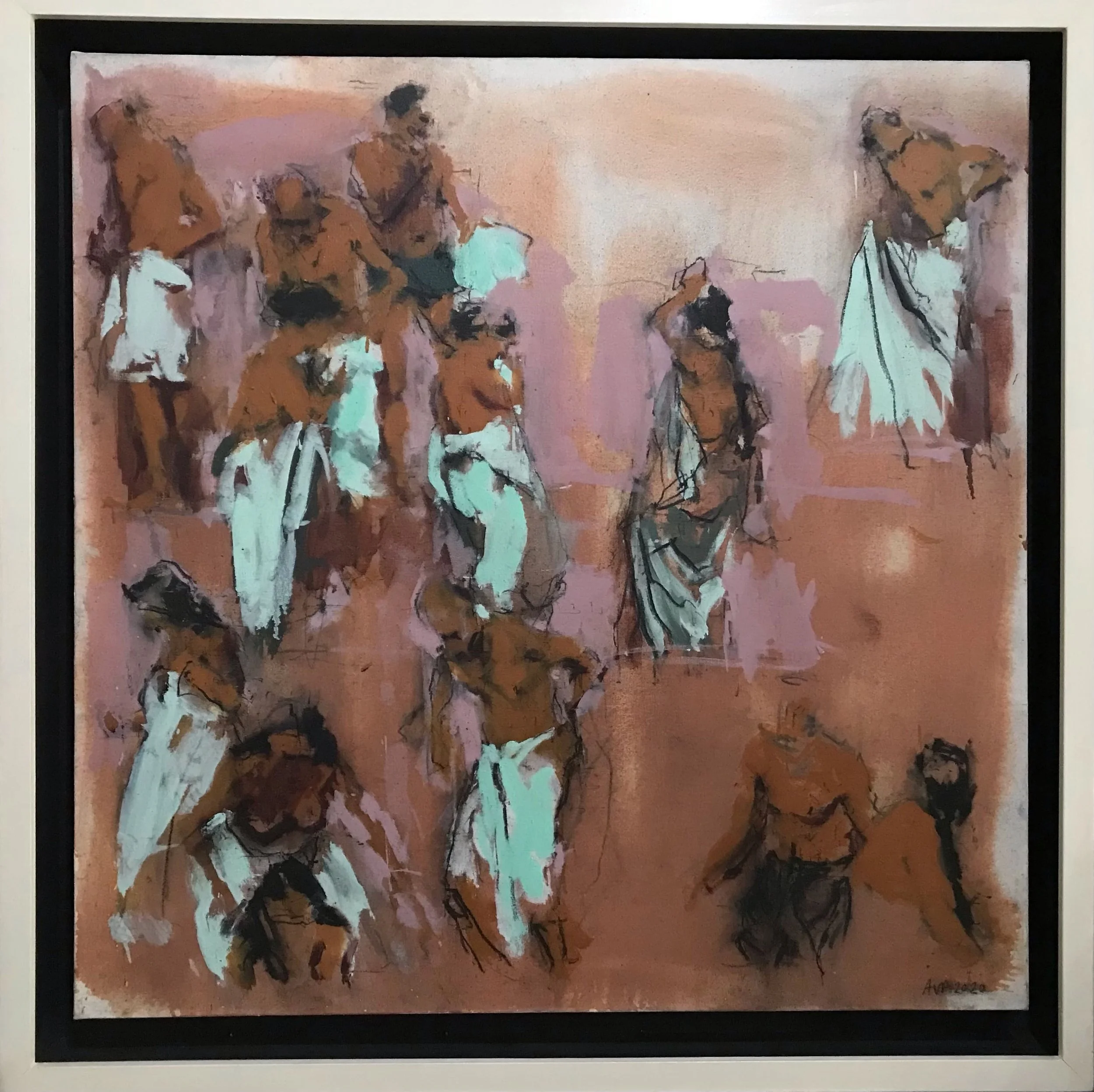 Bathers, Varanasi II framed-min.jpeg