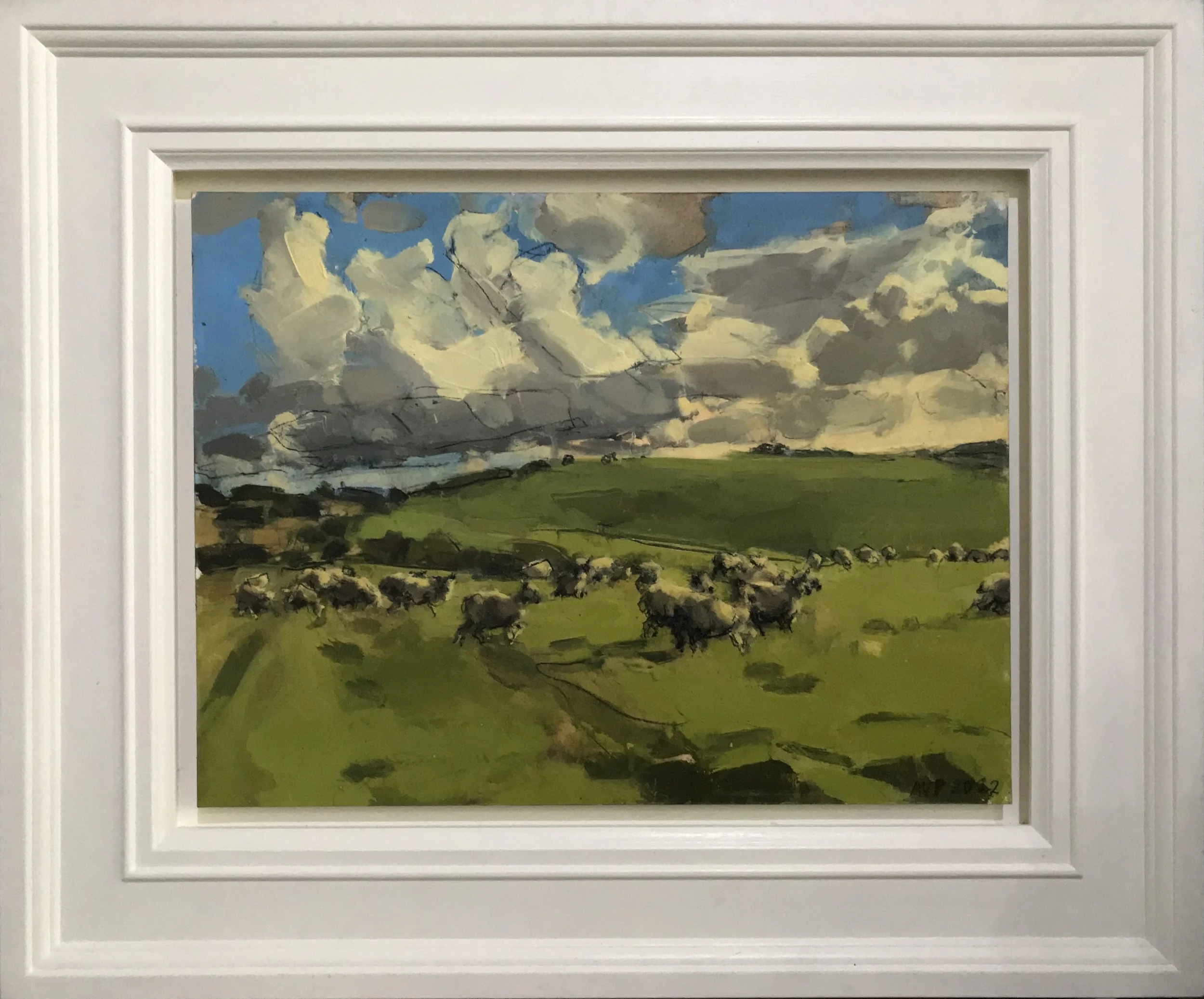 Sheep, South Downs, September III  framed-min.jpeg