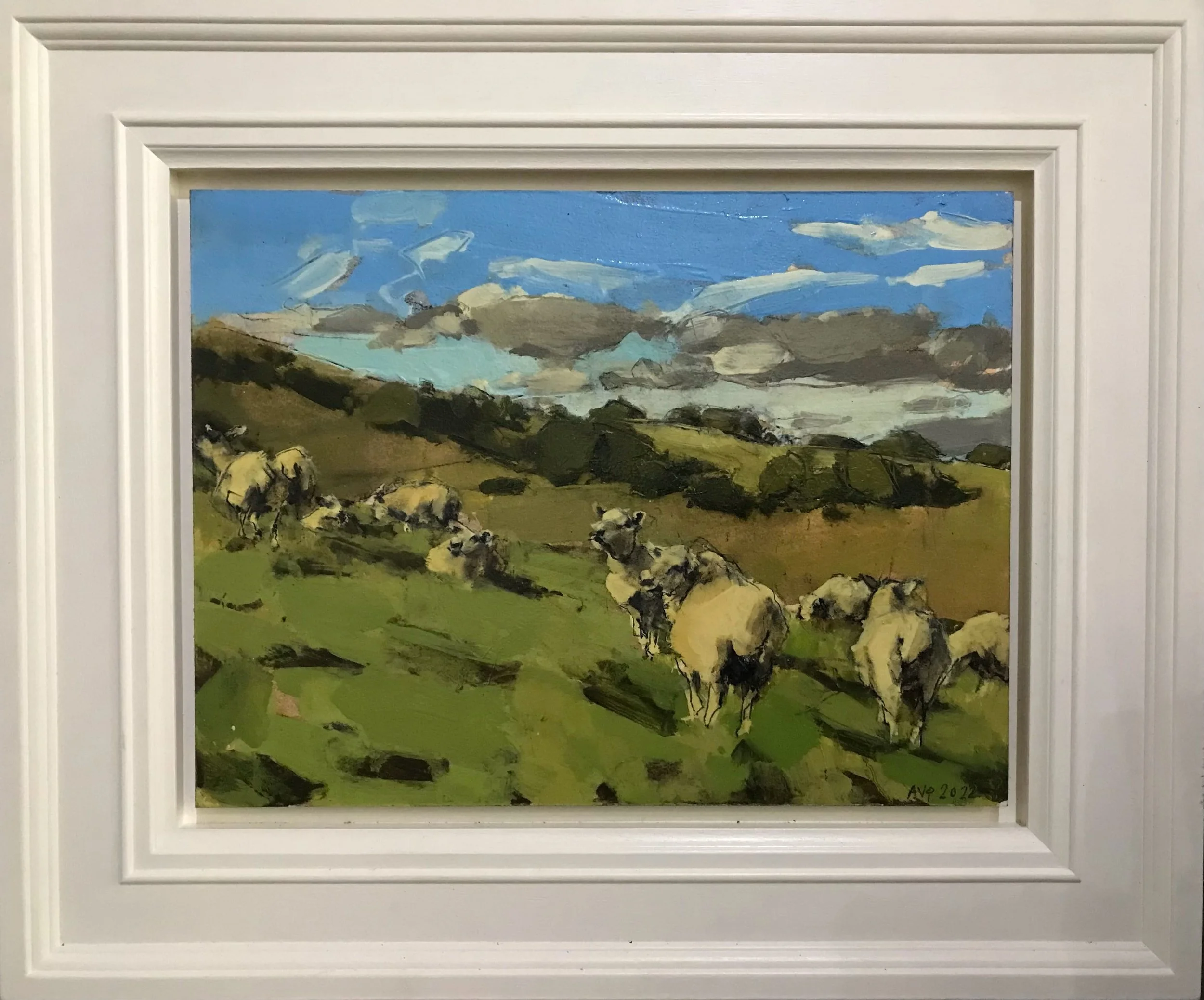 Sheep, South Downs, September IV frameed-min.jpeg