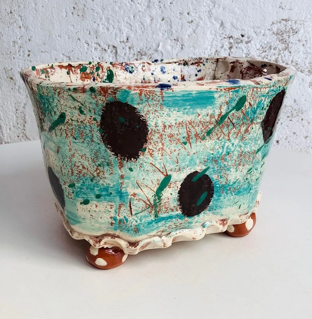Large fruit Punnet in teal, slab built by Sarah Monk Ceramics HCA.jpg